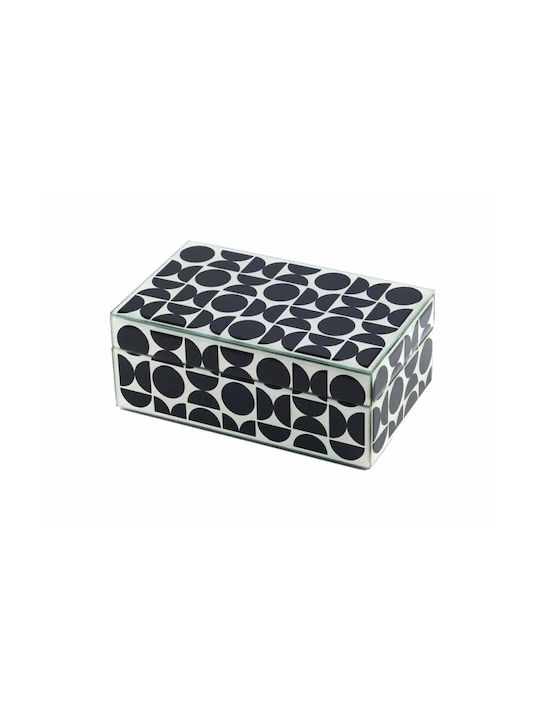 Romimex Jewellery Box Glass 21x9x13cm