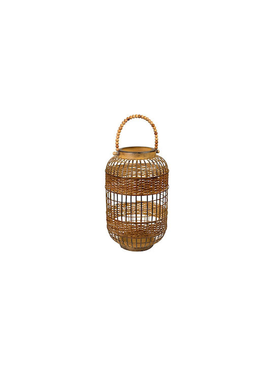 Romimex Metallic Lantern Brown 22x34x22cm