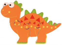 Kids Puzzle Stegosaurus Orange 4pcs Orange Tree...