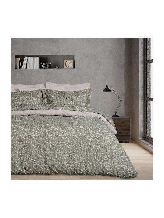 Das Home Duvet Cover Set Cotton Single with Pillowcase 160x240 3002 Beige, Black, Khaki