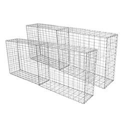Gabin-Box für Gartenzaun aus Stahl 100x80x30cm 4Stück Silver