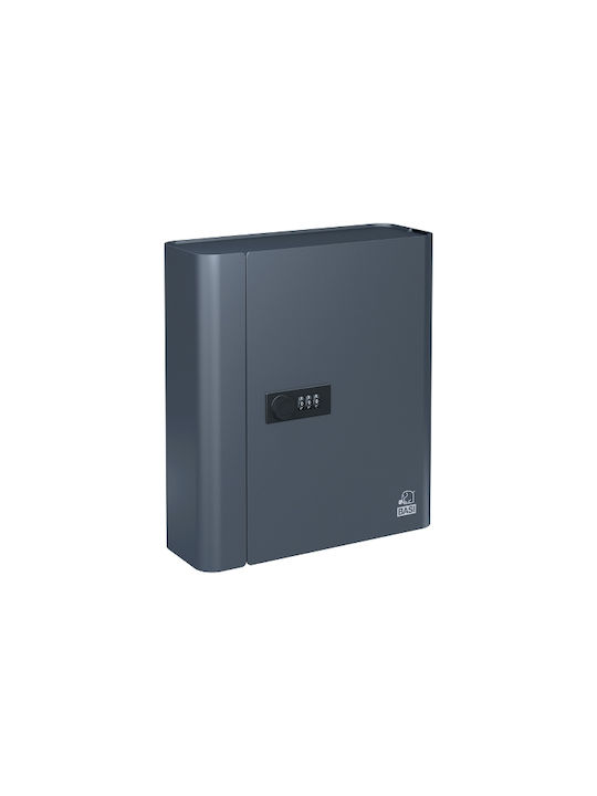 Basi SK 80 Wall-Mounted Combination Key Holder Metallic with Combination Dial 28 Hooks 25x22x8cm