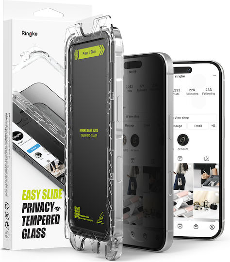 Ringke Privacy Tempered Glass 2τμχ (iPhone 15 Plus / 16 Plus)