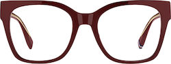 Tommy Hilfiger Plastic Eyeglass Frame Burgundy TH2157 LHF