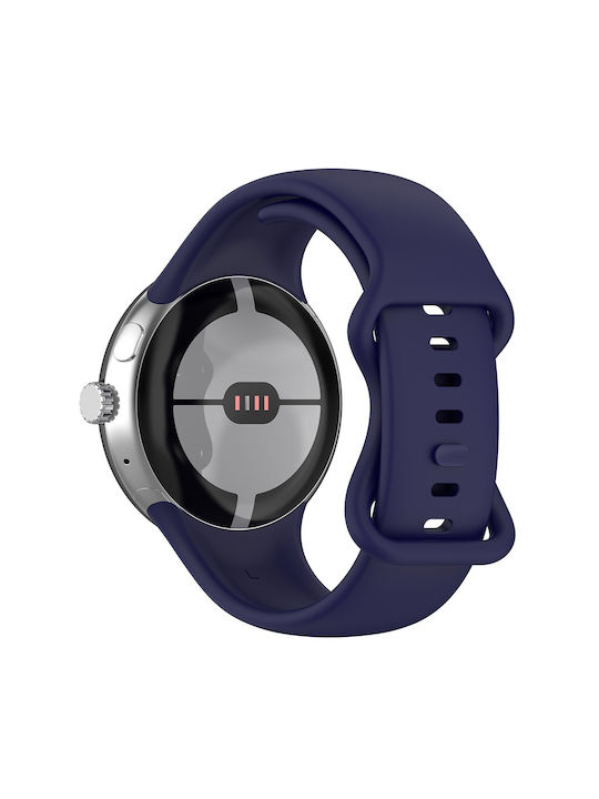 Techsuit Λουράκι Σιλικόνης Navy Μπλε (Google Pixel Watch 1 / 2 / 3 / 4 41mm)