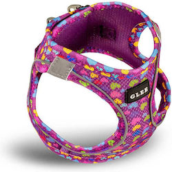Glee Dog Harness Hearts Saddle Type 3xsmall A:20-24cm B:24-28cm Purple Glee Dog Harness Hearts Saddle Type 3xsmall A:20-24cm B:24-28cm Purple