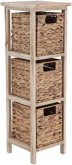 Eurocasa Möbel Boden Badezimmerregal Hölzernes 25x25x77cm Beige