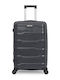Amber Medium Hard Travel Suitcase Anthracite With 4 Wheels Height 65cm