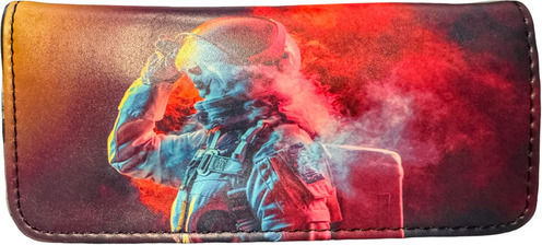 Tfar Lederne Tabaktasche in mit magnetischem Verschluss Astronaut