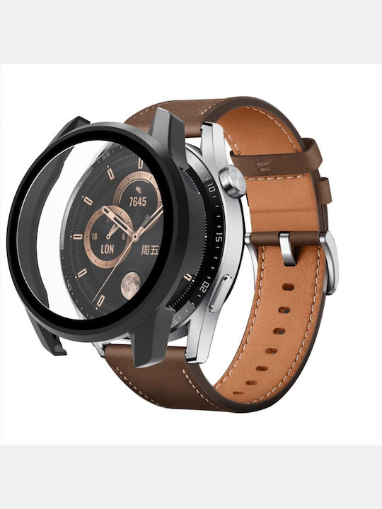 Πλαστική Θήκη με Τζαμάκι σε Μαύρο χρώμα για Huawei Watch GT 3 42mm