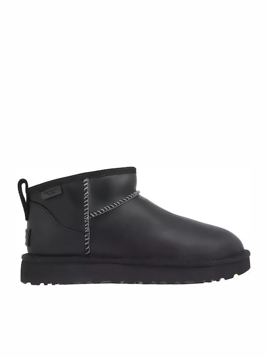 UGG Classic Ultra Mini Кожени Дамски Ботуши Черни