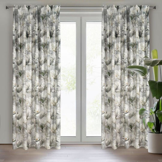 Eurofirany Vorhang mit Bleistiftfalten Sandy Gray 140x300cm