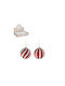 Red and White Glass Ball Ornament, 2 designs, 8cm