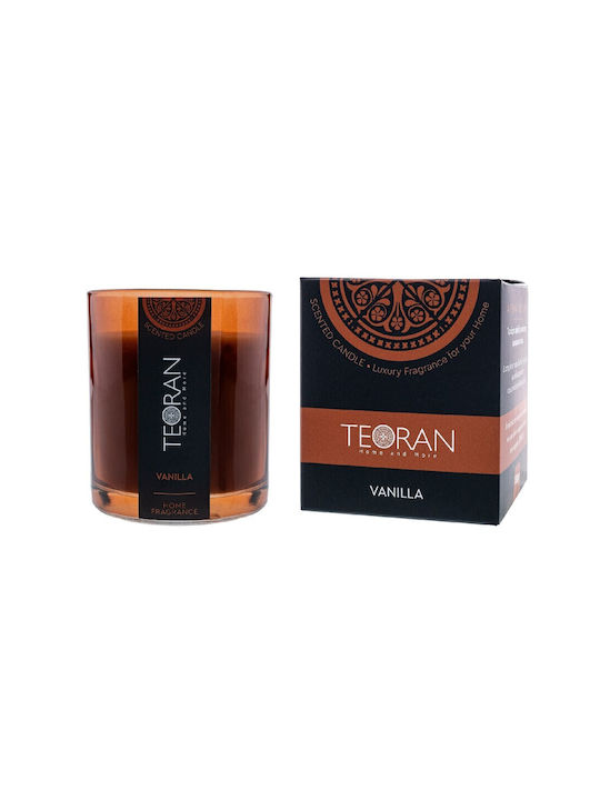 Teoran Lumânare Aromată Bilă cu Aromă Vanilie Portocaliu 130gr 1buc