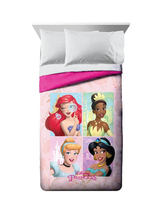 Disney Παιδικό Πάπλωμα Μονό με Γέμιση Microfiber Princess Coral 160x240εκ.