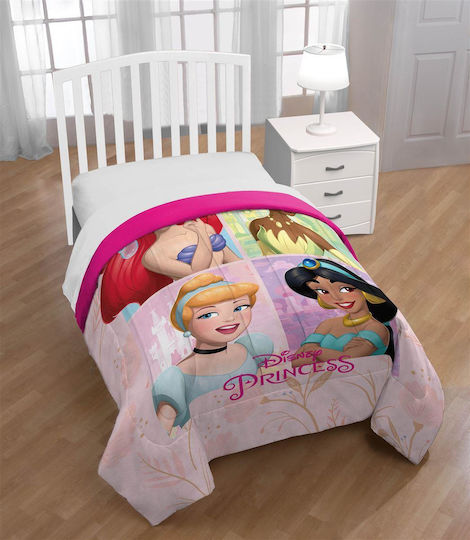 Disney Kinderdecke Einzel mit Microfaserfüllung Princess Coral 160x240cm