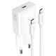 4Smarts GaN Charger with USB-C Port and USB-C Cable 20W Power Delivery White