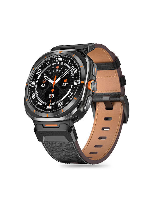 Tech-Protect Delta Pro Curea Piele Negru (Galaxy Watch Ultra)