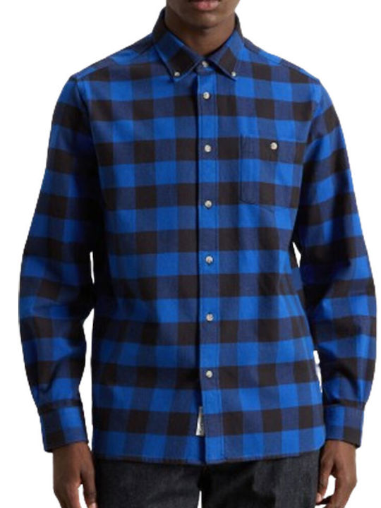 Woolrich Flanell Hemd Royal Blue