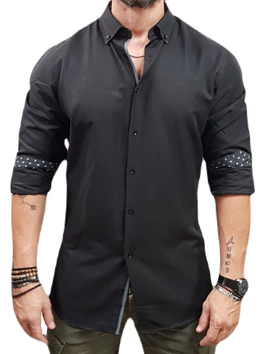 Lexton Πουκάμισο σε Κανονική Γραμμή Black