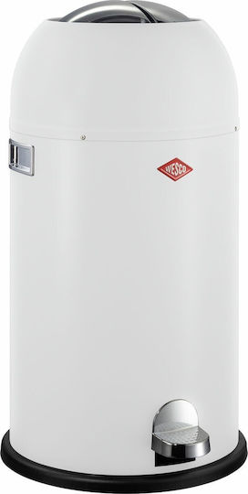 Wesco Wesco Kickmaster Mülleimer Kunststoff mit Pedal Weiß 33lt