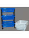 HS Aqua Küchengestell Kunststoff 3 Ebenen Blau 30x12x38cm