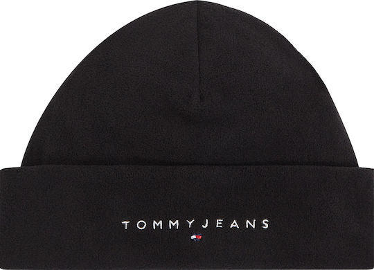 Beanie Unisex Fleece Σκούφος Πλεκτός σε Μαύρο χρώμα