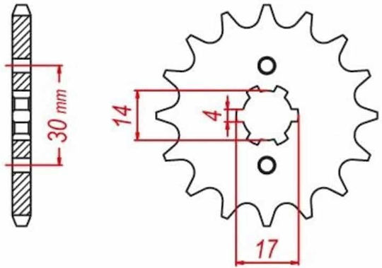 JT Sprockets Front Sprocket 14 Teeth for Kawasaki ZX 130 for Modenas X-CITE