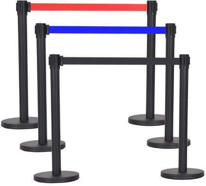 Next Systems Set of Black Stanchions with 2m Tape 2 to 10 Pieces Black Bbl-200-eco 8