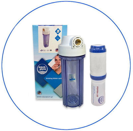 Aqua Pure Συσκευή Φίλτρου Νερού Μονή Κεντρικής Παροχής Διατομής 2 ½" με Ανταλλακτικό Φίλτρο