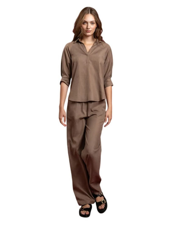 Desiree Damen Bluse Coffee