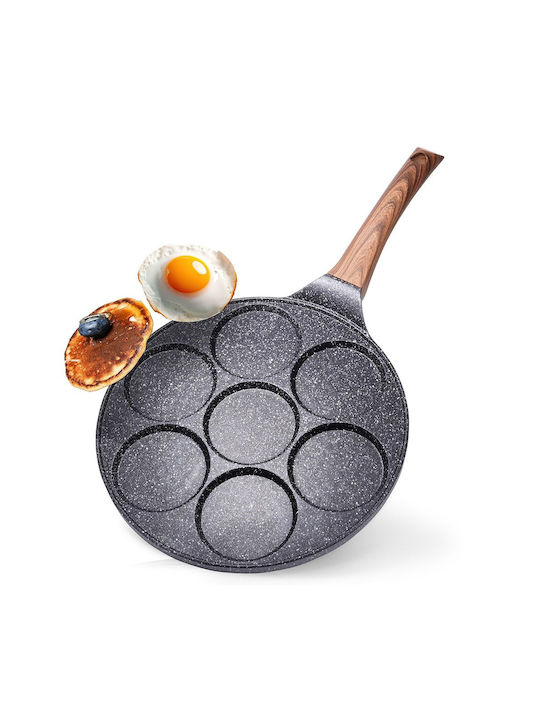 Tigaie Granit 7 Clătite de Ouă Negru&lemn 199007