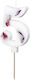 PartyDeco Birthday Candle Number "5" in White C...