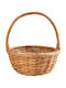 Creative Dekorativer Korb Korbweide mit Griffen Beige 22x22x26cm
