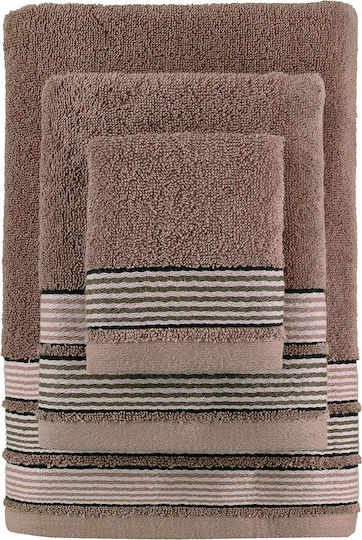 Palamaiki Towel Set 3 Pcs 30x50 50x90 70x140 Bela Taupe