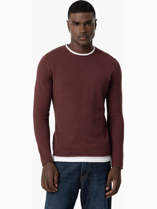 Tiffosi Long Sleeve Sweater Burgundy