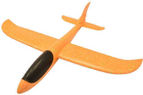 Airplane Glider In A Bag Flippy Made Styrofoam Length 47 Cm Orange