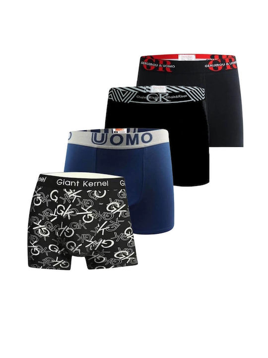 Uomo Herren Boxershorts Colorful 4Packung