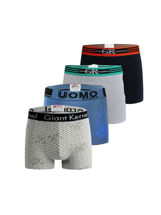 Uomo Herren Boxershorts Colorful 4Packung