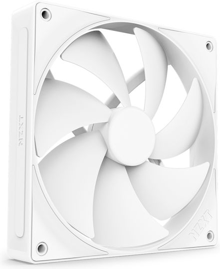 NZXT F140P Case Fan (200rpm) με Λευκό Φωτισμό και Σύνδεση 4-Pin PWM Λευκό