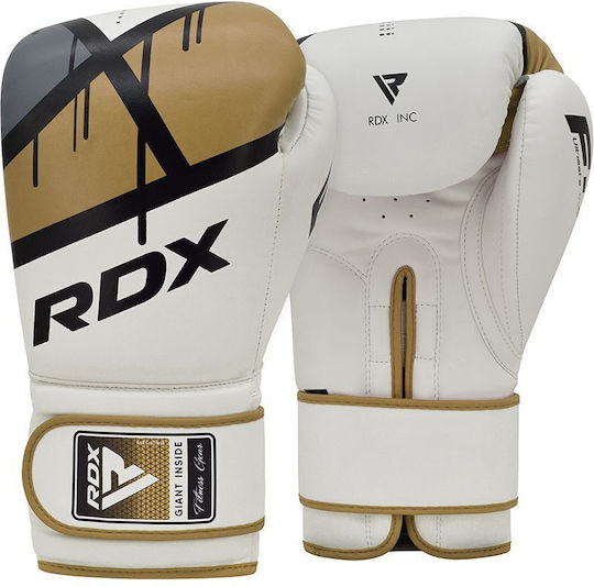RDX Ego F7P Γάντια Πυγμαχίας από Συνθετικό Δέρμα για Αγώνα Λευκά
