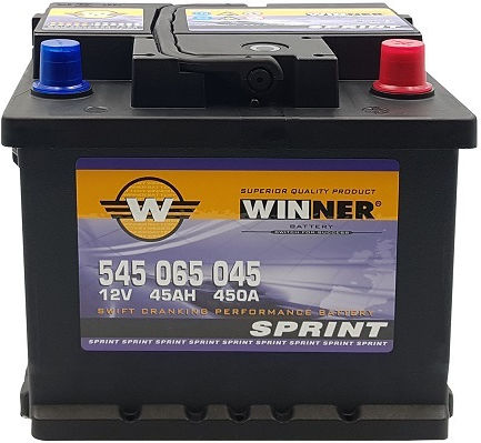 Winner Batterie Auto Sprint mit Kapazität 45Ah und CCA 450A
