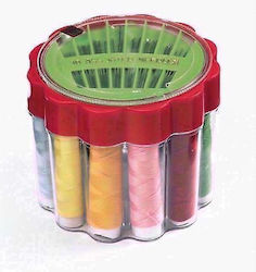 Round Sewing Kit Drum Home Work Travel Needles