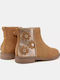 Suede Kids Boots with Zipper Brown