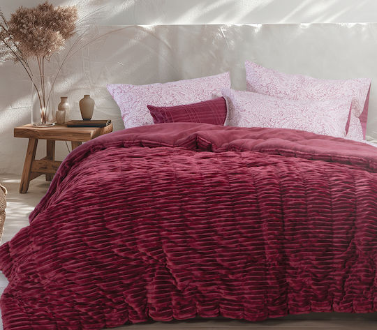 Nef-Nef Homeware Duvet Cover Queen 220x240cm Compose Red 180 GSMGsm