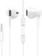 Căști cu Fir Jack 3.5mm Sunet Stereo Control de la Distanță Microfon Alb