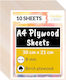 Creative Deco 10 X A4 Plywood 8mm 300 X 210 X 8...