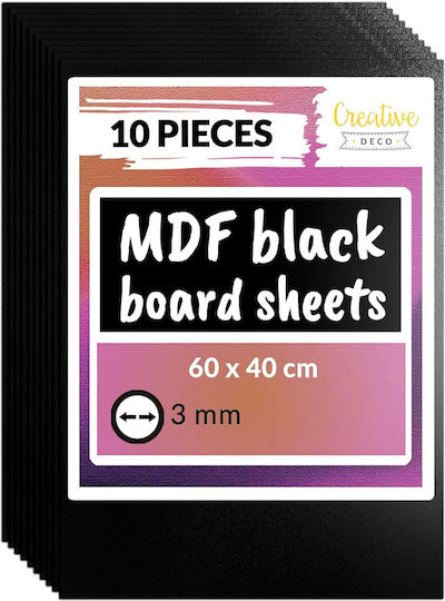 Creative Deco 10 Mdf Board 60 X 40 Cm Black 600 X 400 X 3 Mm Mdf Boards Diy Handicrafts Perfect Pyrography Laser Cutting Modeling Milling Cnc Plotter Jigsaw