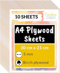 Creative Deco 10 X A4 Plywood 5mm 300 X 210 X 5 Mm Plywood Sheets Diy Crafts Perfect Pyrography Laser Cutting Modeling Milling Cnc Plotter Jigsaw Creative Deco 10 X A4 Plywood 5mm 300 X 210 X 5 Mm Plywood Sheets Diy Crafts Perfect Pyrography Laser Cutting Modeling Milling Cnc Plotter Jigsaw