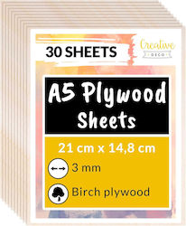 Creative Deco 30 x A5 Sperrholz 3mm 148 x 210 x...